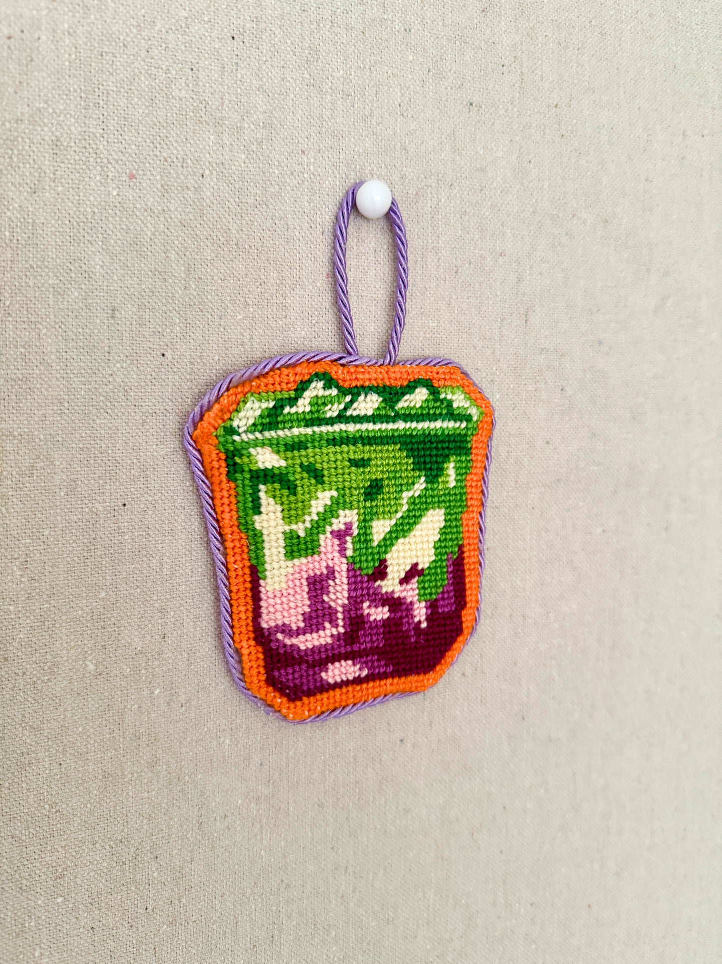 Berry Matcha Needlepoint Canvas