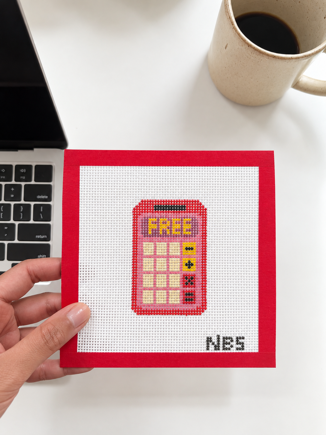 Girl Math Needlepoint Canvas