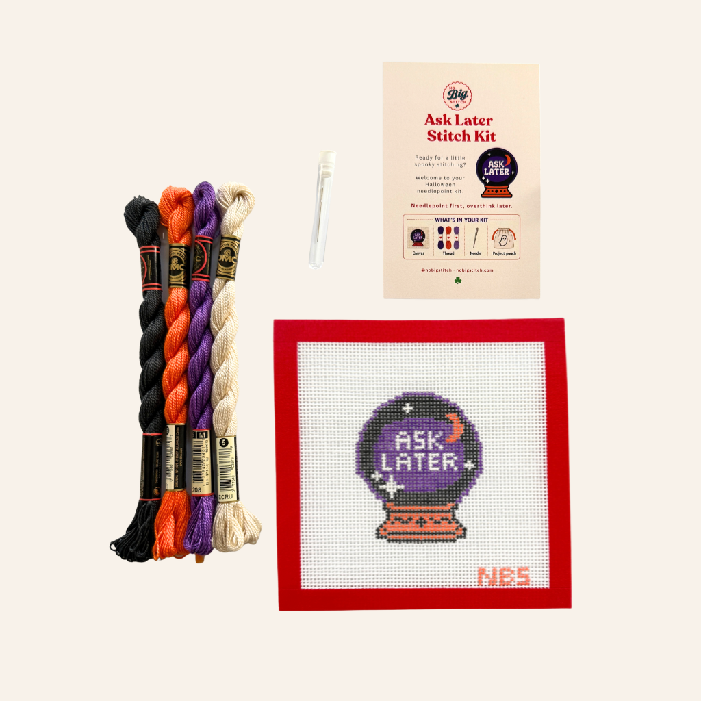Ask Later Halloween Needlepoint Kit