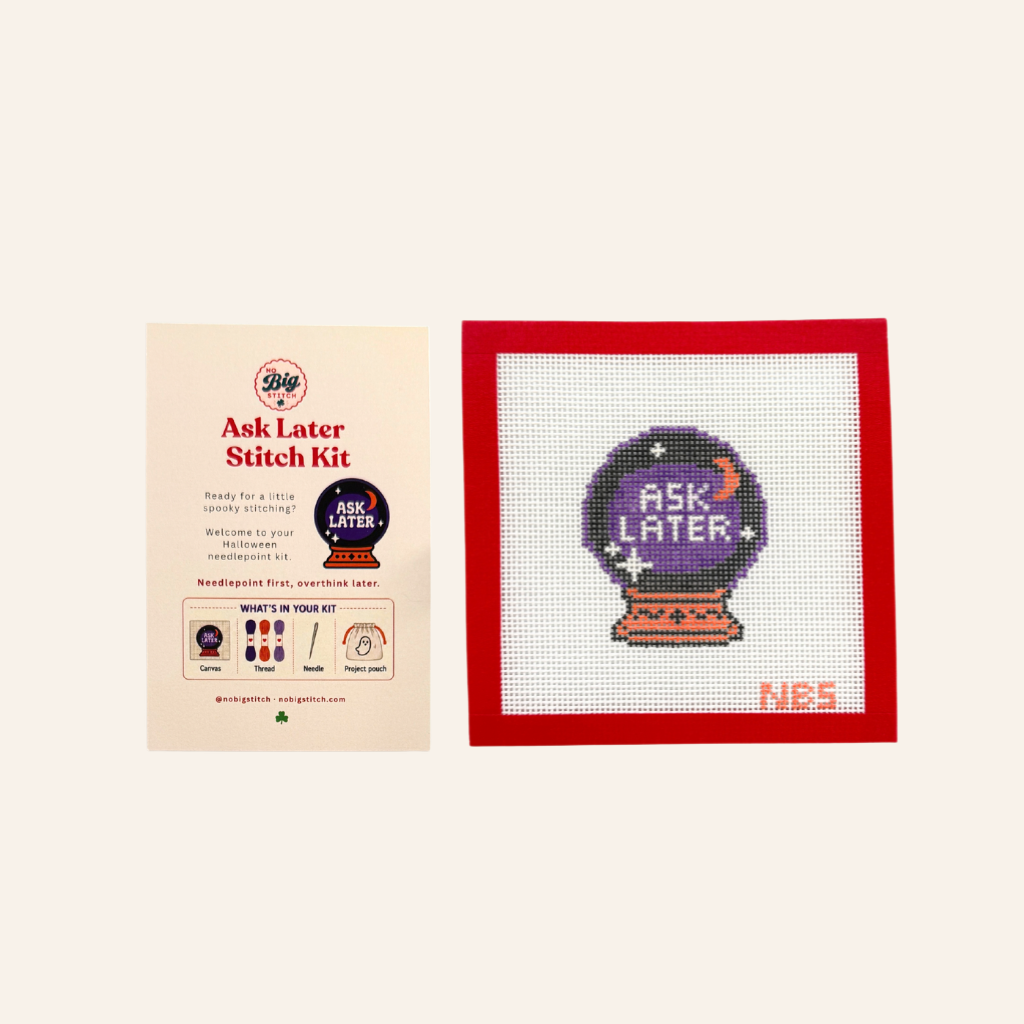Ask Later Halloween Needlepoint Kit
