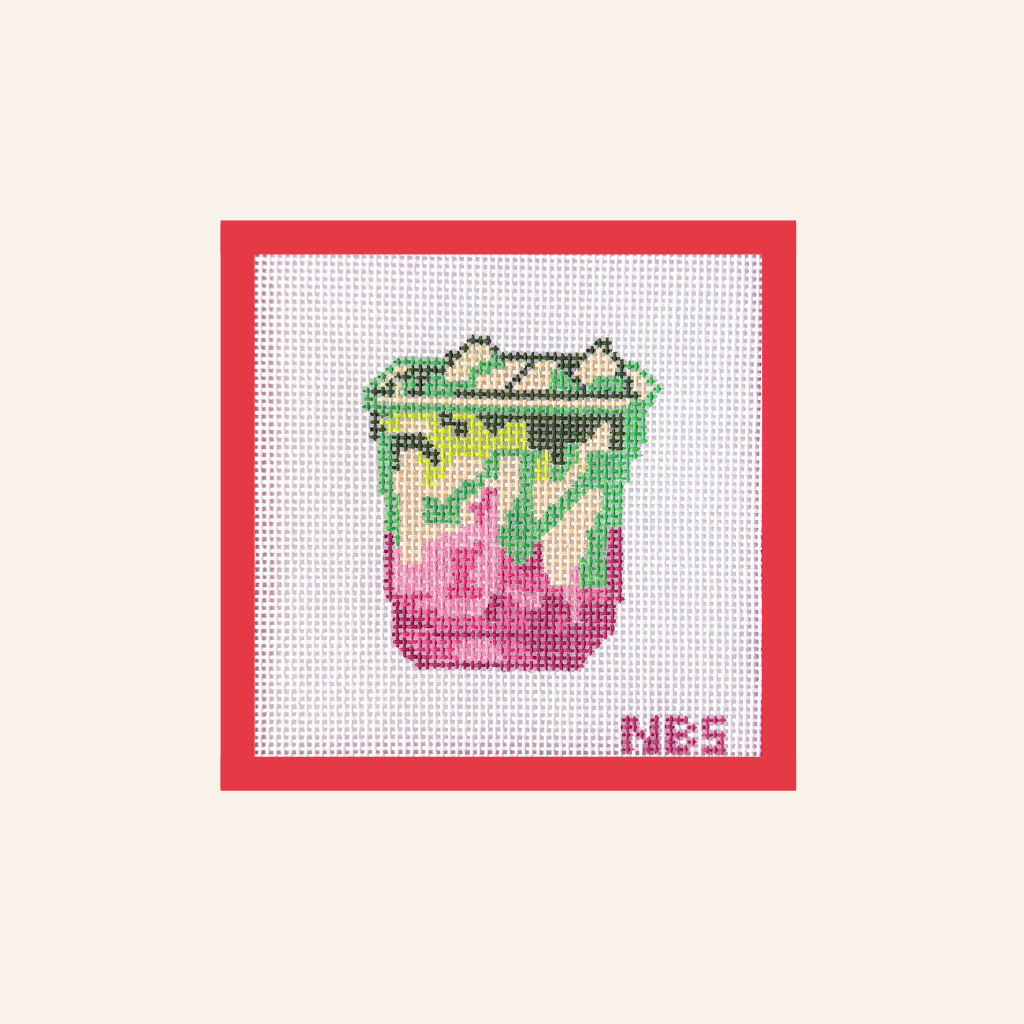 Berry Matcha Needlepoint Canvas