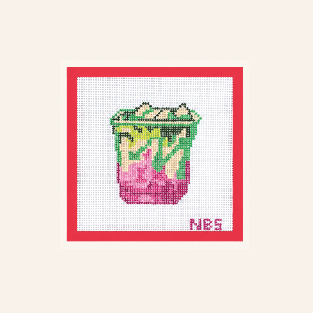 Berry Matcha Needlepoint Canvas