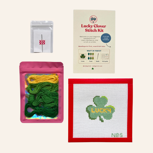 Lucky Clover Beginner Needlepoint Kit