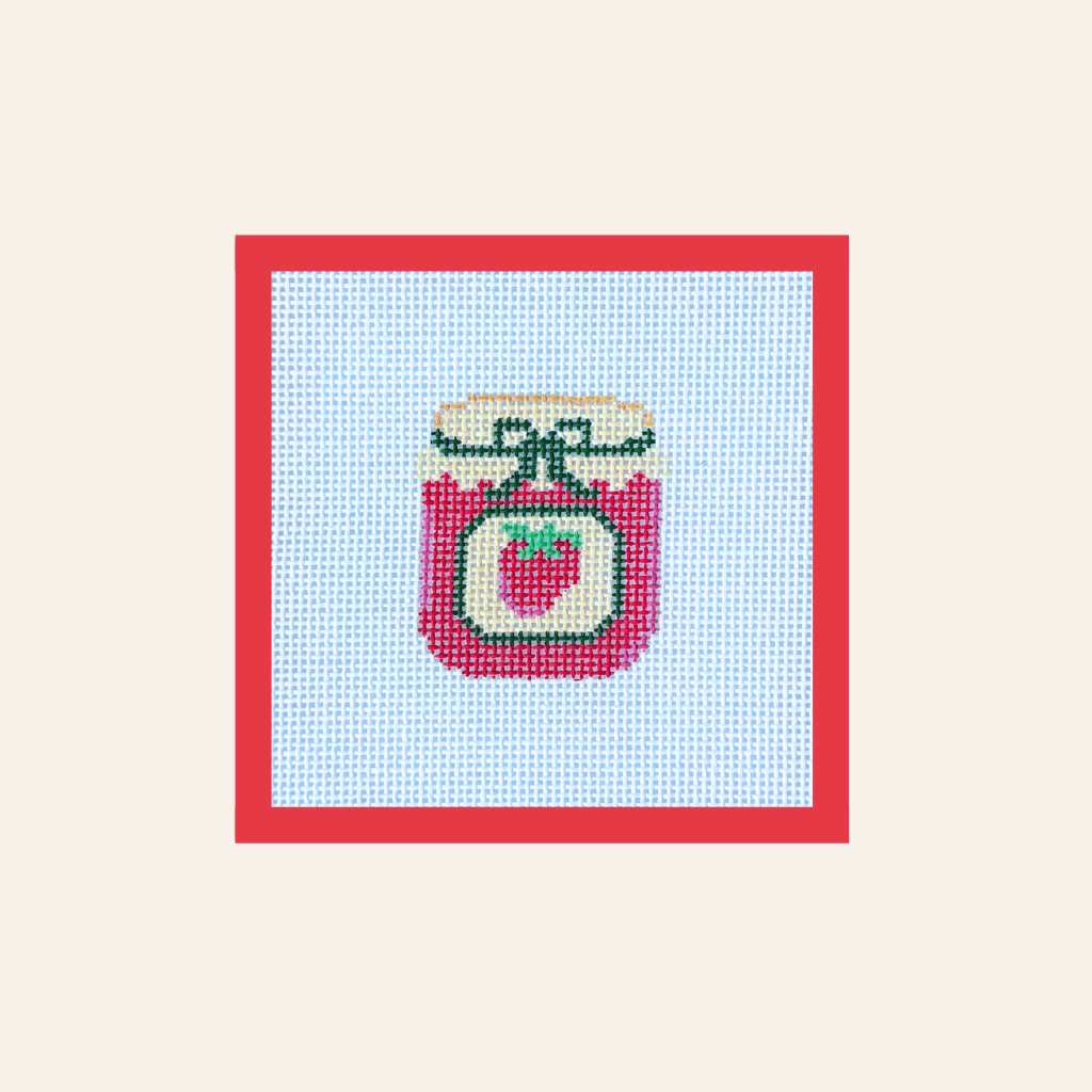 Strawberry Jam Needlepoint Canvas